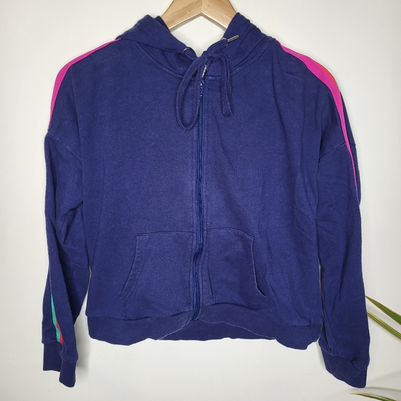 BB Dakota The Bright Side Hooded Zip-Up French Terry Sweatshirt Hoodie - Picture 4 of 12